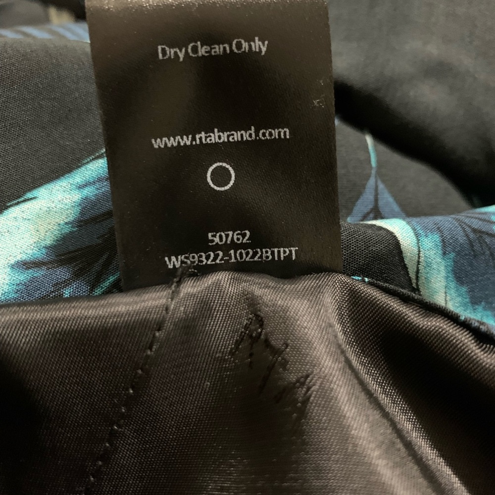 NWT RtA Black/Blue Taja Tropical Pants - Picture 8 of 13